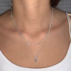 silver necklace set <3